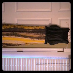 Leather and snake skin dress